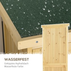 Puutarhakaappi ulkokäyttöön, mänty/kuusi, 4 hyllytasoa, luonnonpuu, 87 x 46,5 x 160 cm