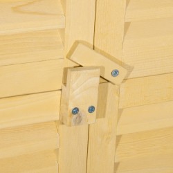 Puutarhakaappi ulkokäyttöön, mänty/kuusi, 4 hyllytasoa, luonnonpuu, 87 x 46,5 x 160 cm