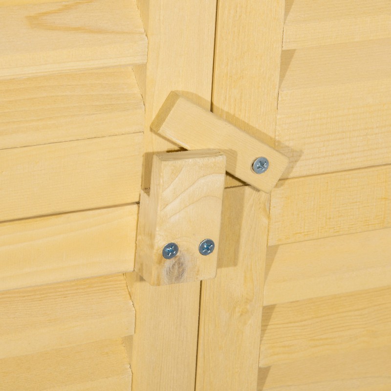 Puutarhakaappi ulkokäyttöön, mänty/kuusi, 4 hyllytasoa, luonnonpuu, 87 x 46,5 x 160 cm