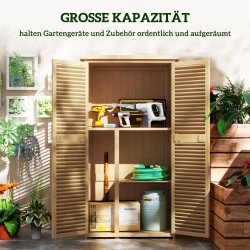Puutarhakaappi ulkokäyttöön, mänty/kuusi, säänkestävä, 87 x 46,5 x 160 cm, vaaleankeltainen, lukittavat ovet
