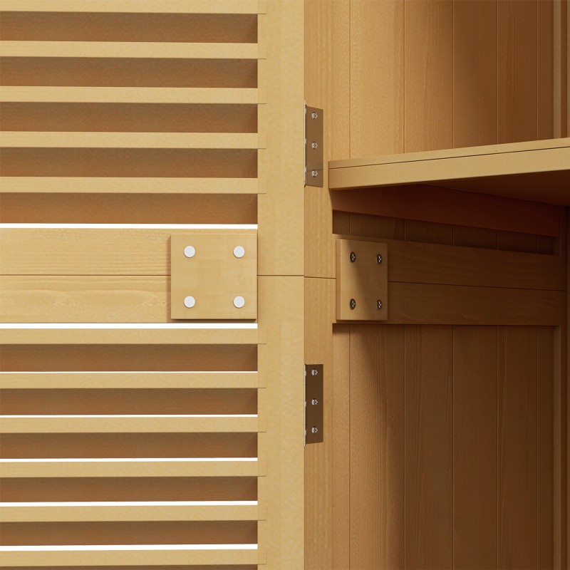 Puutarhakaappi ulkokäyttöön, mänty/kuusi, säänkestävä, 87 x 46,5 x 160 cm, vaaleankeltainen, lukittavat ovet