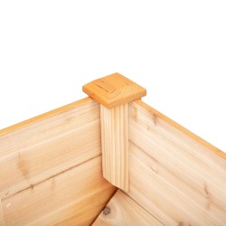 Puinen korotettu viljelylaatikko jaloilla, suppilomainen, kuusi, 120 x 60 x 81 cm, luonnonpuu