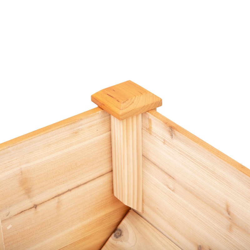 Puinen korotettu viljelylaatikko jaloilla, suppilomainen, kuusi, 120 x 60 x 81 cm, luonnonpuu