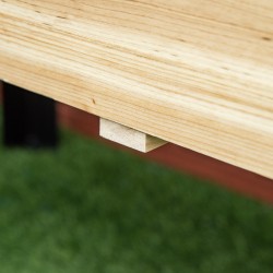 Kohopenkki istutuslaatikko puu-teräs 120 x 60 x 74 cm luonnonpuu/musta