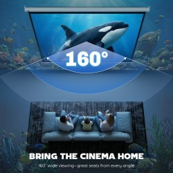 Sähkökäyttöinen valkokangas 100" 4:3, 203 x 152 cm, valkoinen