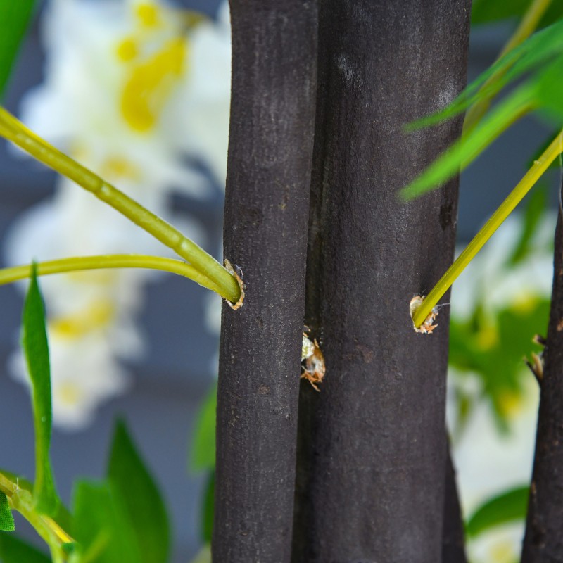 Tekokasvi glysinia ruukussa 165 cm, valkoinen-vihreä, muovi ja kangas