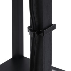 Lattiavalaisin hyllyillä olohuoneeseen, MDF/kangas, 26 x 26 x 160 cm, musta, E27, ilman lamppua