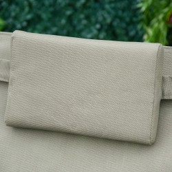 Keinuva lepotuoli ulkokäyttöön metalli ja mesh 150 x 62 x 88 cm musta/vaaleanharmaa