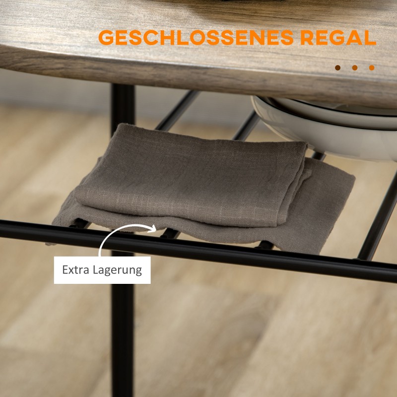 Ruokailuryhmä pieni keittiöön, pöytä ja 2 tuolia, MDF ja metalli, 80 x 53 x 74,5 cm, musta