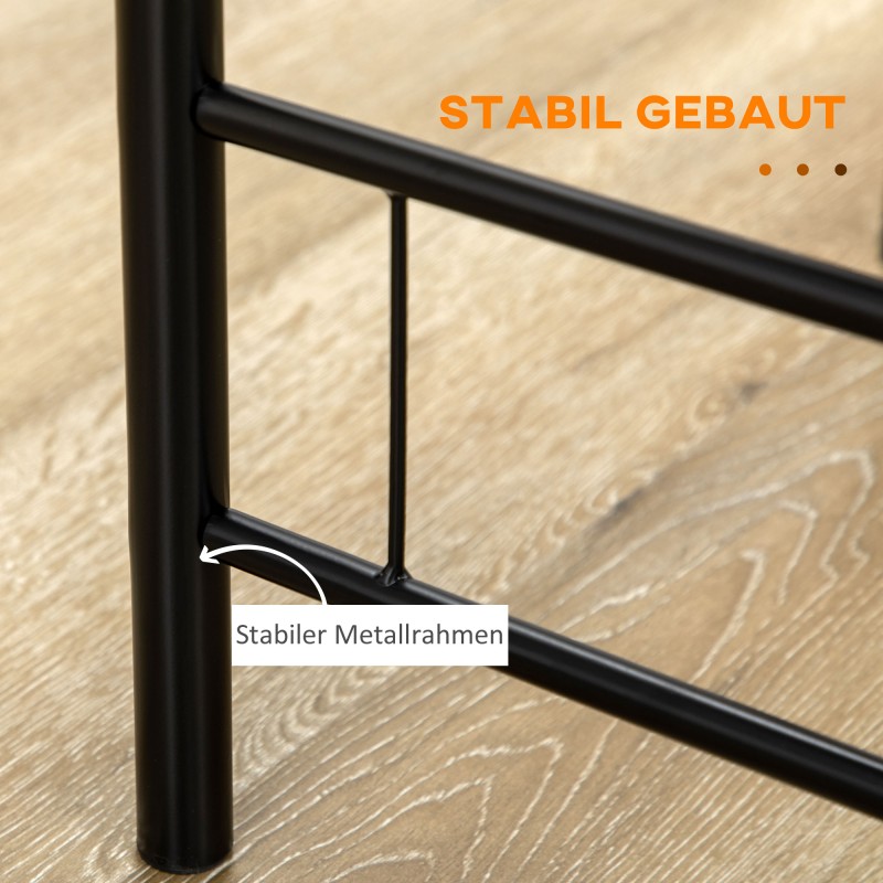 Ruokailuryhmä pieni keittiöön, pöytä ja 2 tuolia, MDF ja metalli, 80 x 53 x 74,5 cm, musta