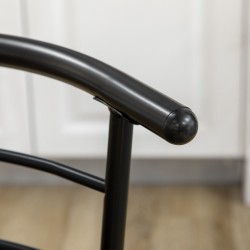 Ruokailuryhmä pieni keittiöön, pöytä ja 2 tuolia, MDF ja metalli, 80 x 53 x 74,5 cm, musta