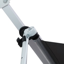 Parveke- ja terassikatos käsikammella 200x150 cm säädettävä harmaa