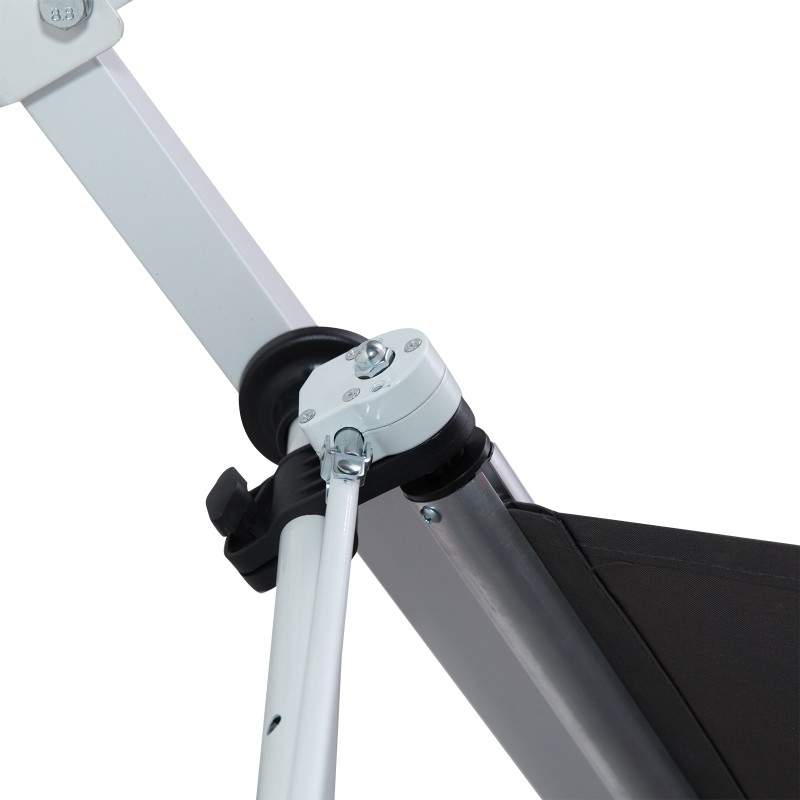 Parveke- ja terassikatos käsikammella 200x150 cm säädettävä harmaa