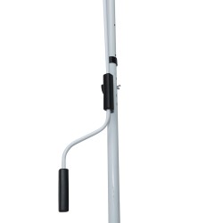 Parveke- ja terassikatos käsikammella 200x150 cm säädettävä harmaa