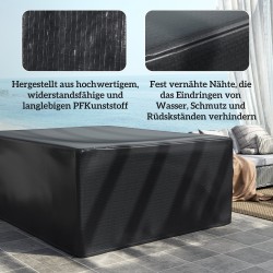 Puutarhakalusteiden suojapeite PE 235 x 190 x 90 cm vedenpitävä musta