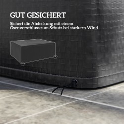 Puutarhakalusteiden suojapeite PE 235 x 190 x 90 cm vedenpitävä musta