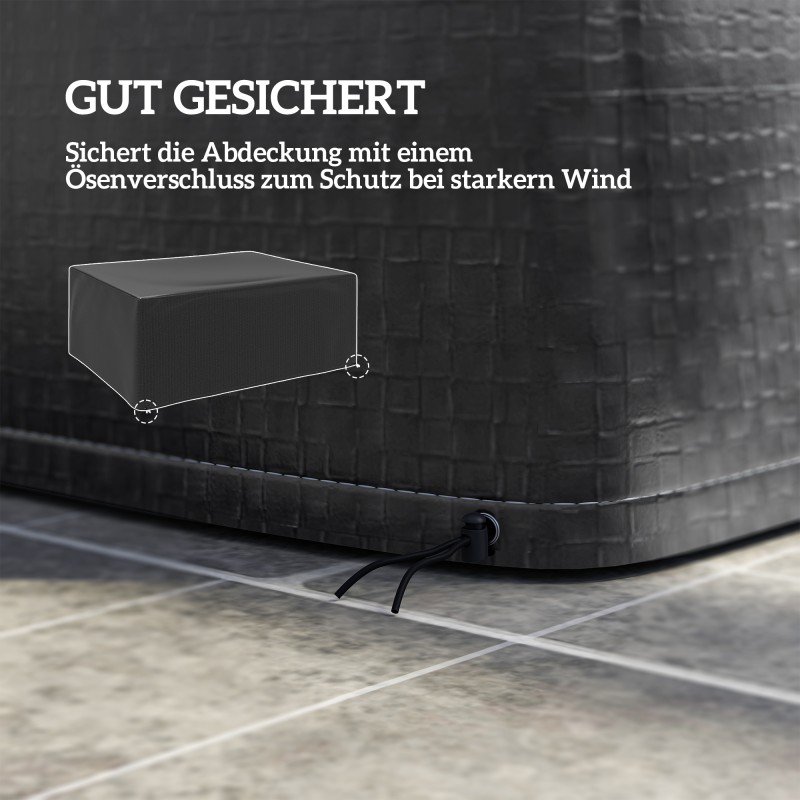 Puutarhakalusteiden suojapeite PE 235 x 190 x 90 cm vedenpitävä musta