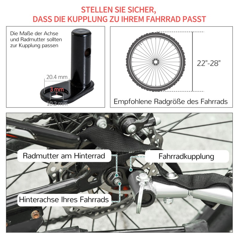 Polkupyörän tavarankuljetuskärry 40 kg, teräsrunko ja Oxford-laatikko, 20" renkaat, punainen/musta