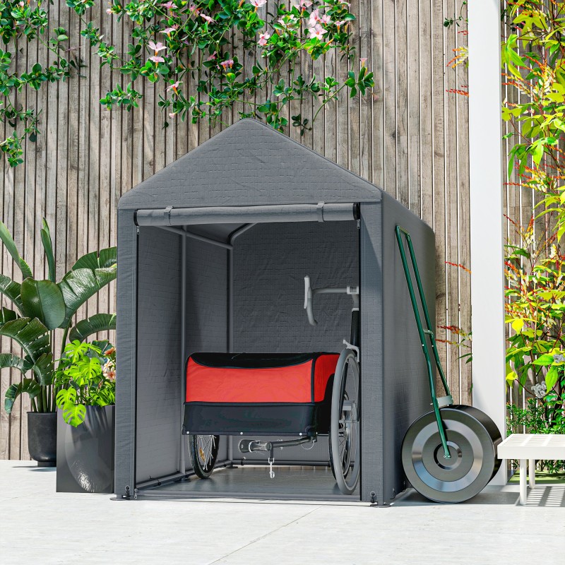 Polkupyörän tavarankuljetuskärry 40 kg, teräsrunko ja Oxford-laatikko, 20" renkaat, punainen/musta