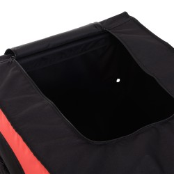 Polkupyörän tavarankuljetuskärry 40 kg, teräsrunko ja Oxford-laatikko, 20" renkaat, punainen/musta