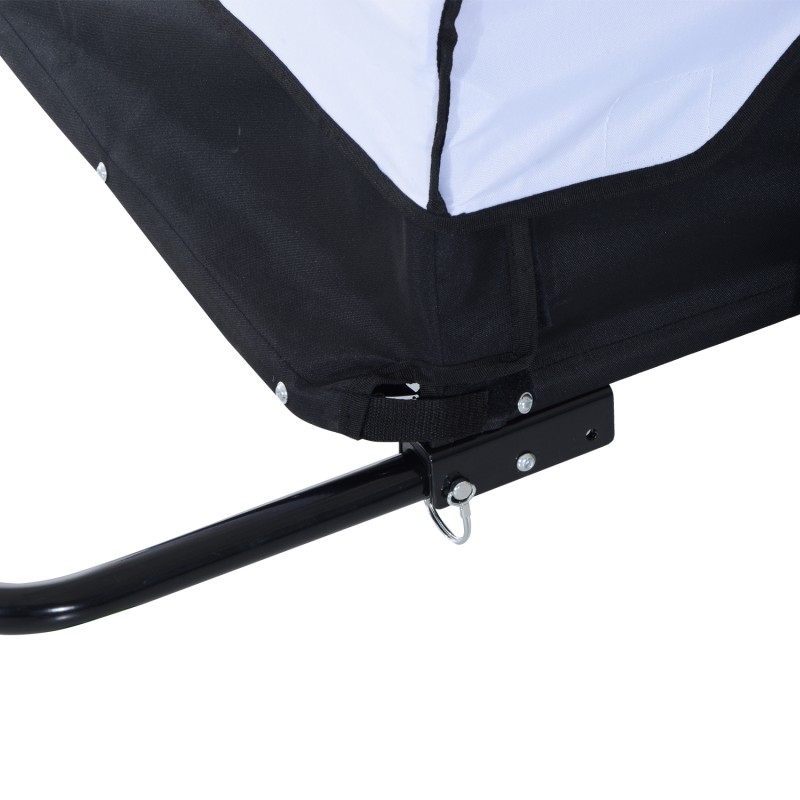 Polkupyörän tavarankuljetuskärry teräsrunko 140 x 77 x 65 cm 40 kg valkoinen/musta