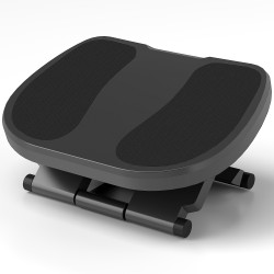 Ergonominen jalkatuki työpöydän alle säädettävä korkeus ja kallistus muovi harmaa