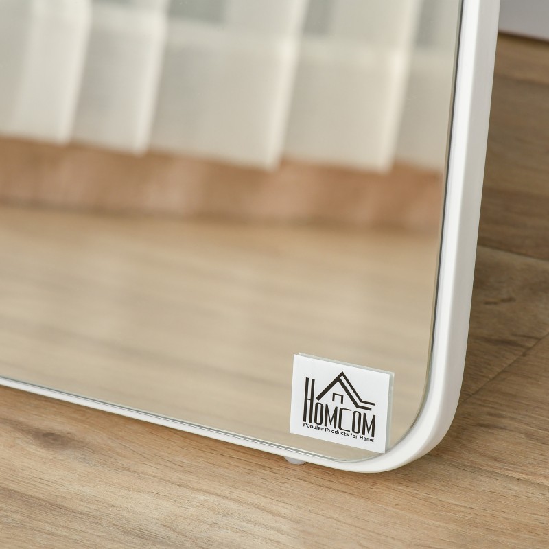 Kokovartalopeili pukeutumispeili mänty/MDF 37 x 43 x 156 cm valkoinen