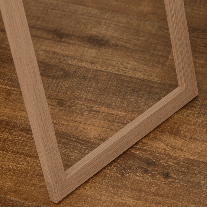 Koko vartalon lattiapeili jalustalla MDF-kehyksellä 40 x 150 cm hopea/vaaleanruskea