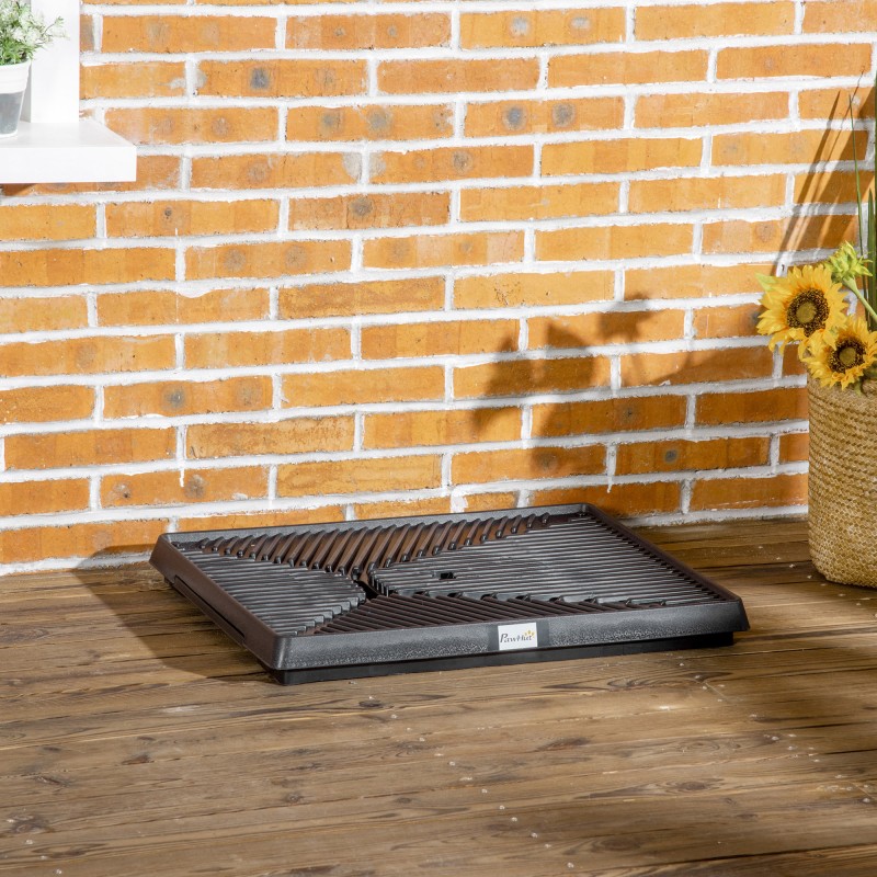 Koiran wc ja pentualusta tekonurmella, sisäkäyttöön, muovi, 63 x 51 cm, vihreä/musta