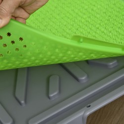 Koiran wc tekonurmella, muovia, 67 x 41 x 3,5 cm, vihreä, sisä- ja ulkokäyttöön