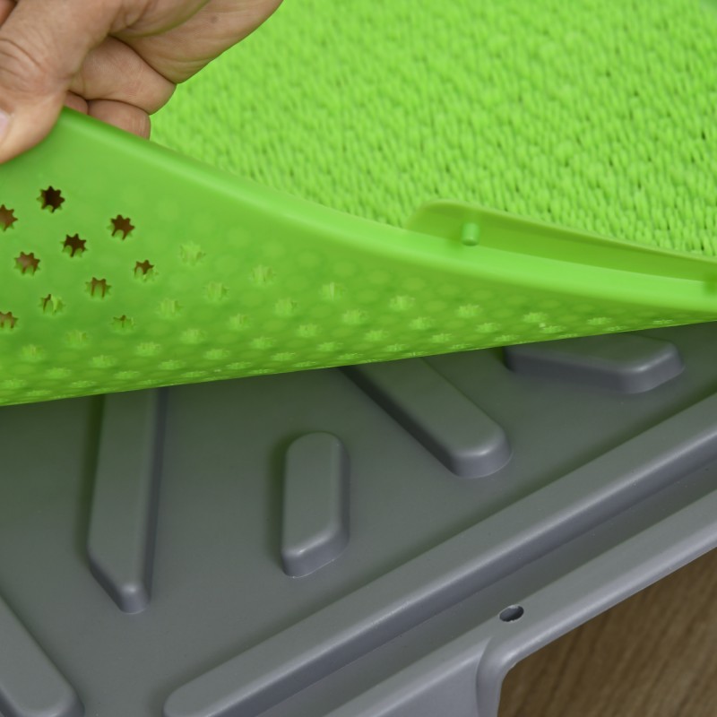 Koiran wc tekonurmella, muovia, 67 x 41 x 3,5 cm, vihreä, sisä- ja ulkokäyttöön