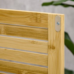 Bambukylpyhuonekaappi säilytyskaappi avoimella hyllyllä 50 x 25,5 x 92 cm natur