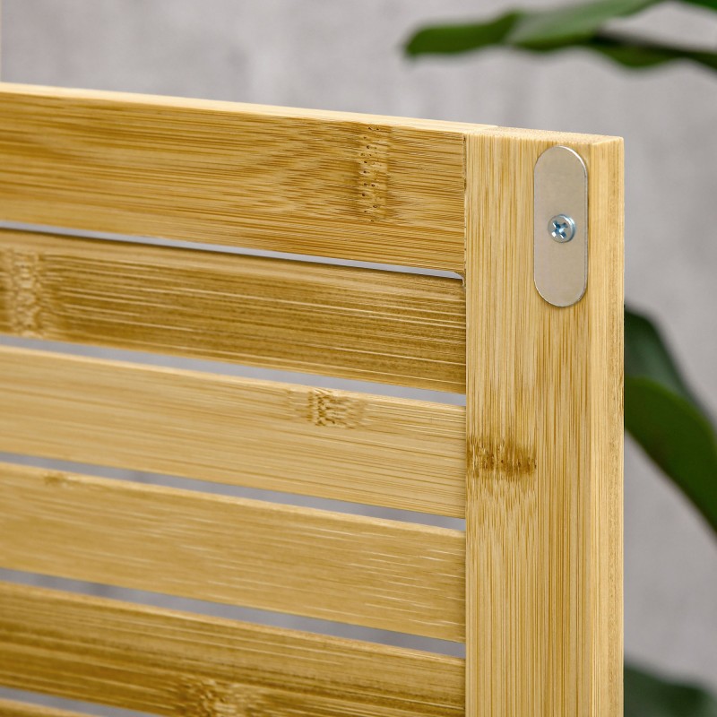 Bambukylpyhuonekaappi säilytyskaappi avoimella hyllyllä 50 x 25,5 x 92 cm natur