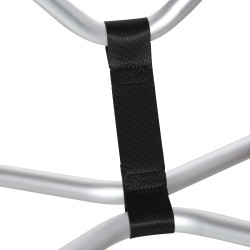 Kajakkikärry / veneenkuljetuskärry alumiinia, puhkeamattomat renkaat, taitettava, 75 kg, 75 x 43 x 46 cm, hopea