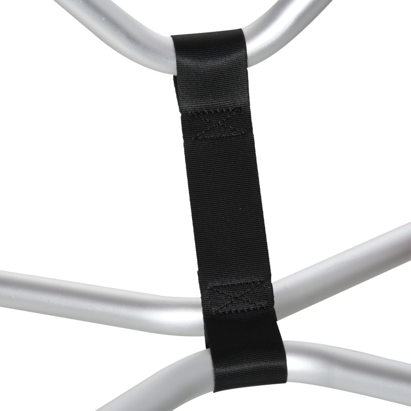 Kajakkikärry / veneenkuljetuskärry alumiinia, puhkeamattomat renkaat, taitettava, 75 kg, 75 x 43 x 46 cm, hopea