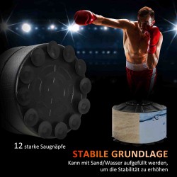 Nyrkkeilyständi 4-in-1, korkeussäädettävä 160–230 cm, vapaa seisova, punainen