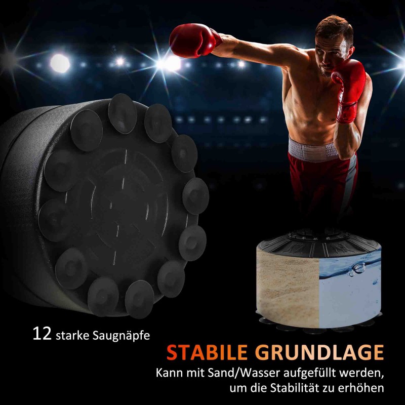 Nyrkkeilyständi 4-in-1, korkeussäädettävä 160–230 cm, vapaa seisova, punainen