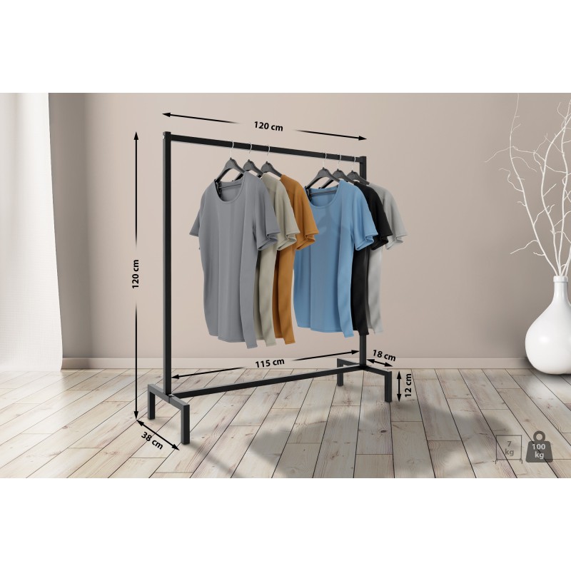 Teollinen vaaterekki melva loft-tyyliin säilytysratkaisu kotiin