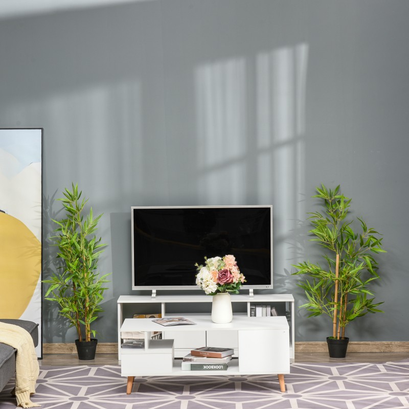 Tekobambu ruukussa 120 cm, vihreä muovinen koristekasvi sisä- ja ulkokäyttöön