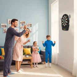 Elektroninen tikkataulu 27 peliä 243 variaatiota 16 pelaajalle LED-näytöllä musta