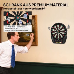 Elektroninen tikkataulu 27 peliä 243 variaatiota 16 pelaajalle LED-näytöllä musta