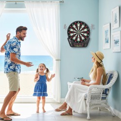 Elektroninen tikkataulu 27 peliä 243 variaatiota 16 pelaajalle LED-näytöllä musta