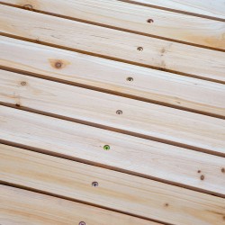 Puutarhasilta kaiteilla, kuusipuuta, 152,5 x 67 x 48 cm, kantavuus 181 kg, luonnollinen väri