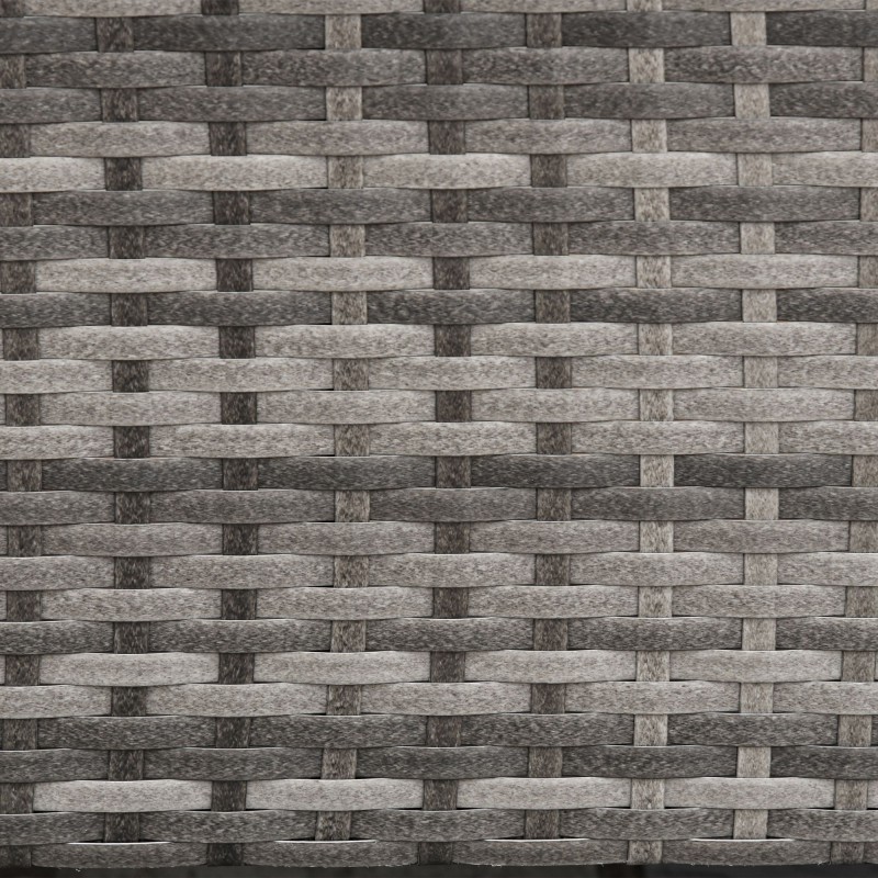 Ulkosohva 3 istuttava polyrottinki teräsrunko 173x68x78 cm harmaa tyynyillä