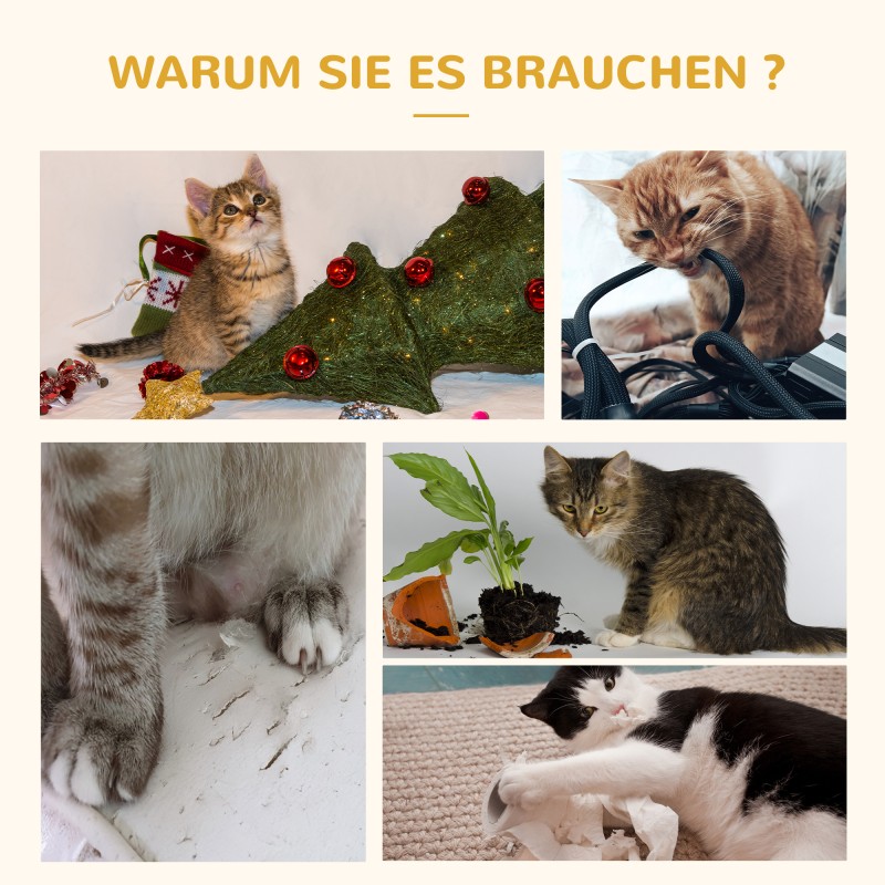 Kissan leikkikeskus kuusipuusta, kissan talo ja raapimapuu riippumakulla 70 x 35 x 60 cm, luonnonvärinen