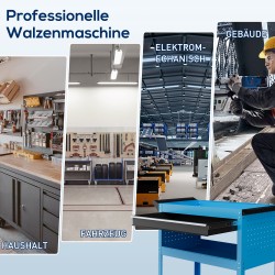 Työkalukaappi / työkalukärry teräksestä, 3 tasoa, 4 pyörää, 82 x 35 x 76 cm, sininen