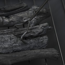 3-in-1 ulkotulisija grilli ja juomien jäähdytysallas, teräs/liuskekivi, 76 x 76 x 47 cm, musta