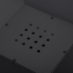 Tulisija ja tulisija-grilli terästä 45 x 45 x 34 cm kipinäsuojalla ja tarvikkeilla musta