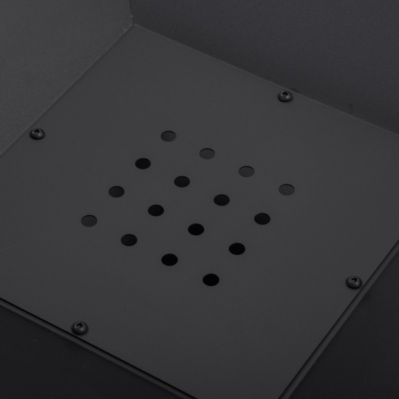 Tulisija ja tulisija-grilli terästä 45 x 45 x 34 cm kipinäsuojalla ja tarvikkeilla musta