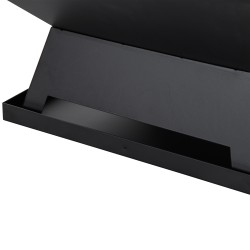 Tulisija ja tulisija-grilli terästä 45 x 45 x 34 cm kipinäsuojalla ja tarvikkeilla musta